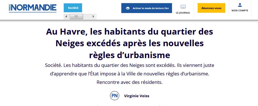 Au Havre, les habitants du quartier des Neiges excédés après les nouvelles règles d'urbanisme {HTML}