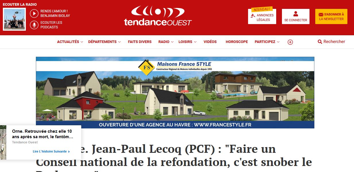 Le Havre. Jean-Paul Lecoq (PCF) : "Faire un Conseil national de la refondation, c'est snober le Parlement" {HTML}