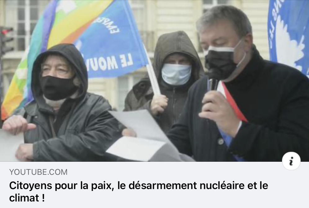 Citoyens pour la paix, le désarmement nucléaire et le climat ! - YouTube {HTML}