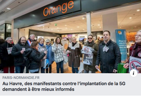 Au Havre, des manifestants contre l'implantation de la 5G demandent à être mieux informés {HTML}