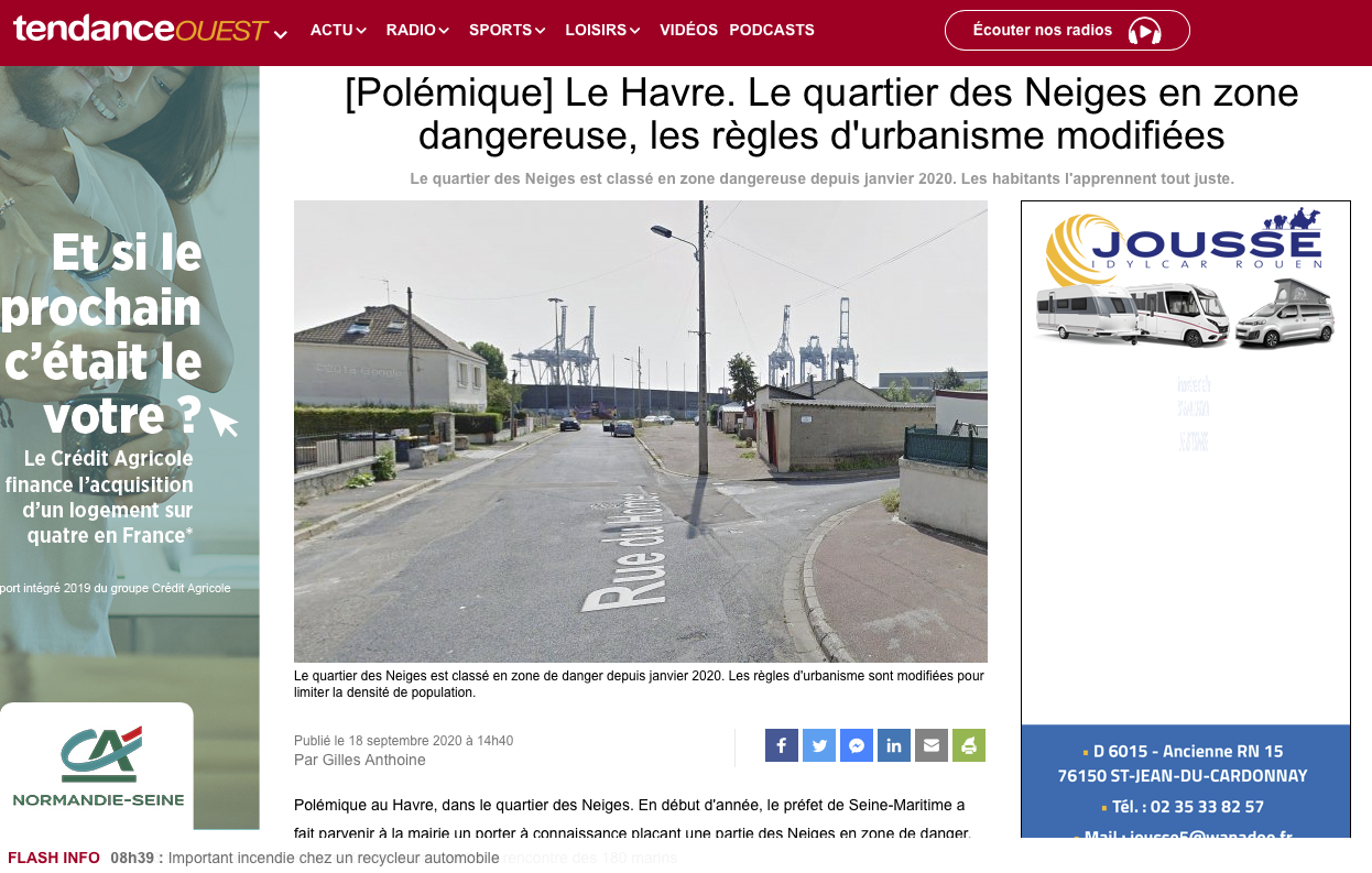 [Polémique] Le Havre. Le quartier des Neiges en zone dangereuse, les règles d'urbanisme modifiées {HTML}