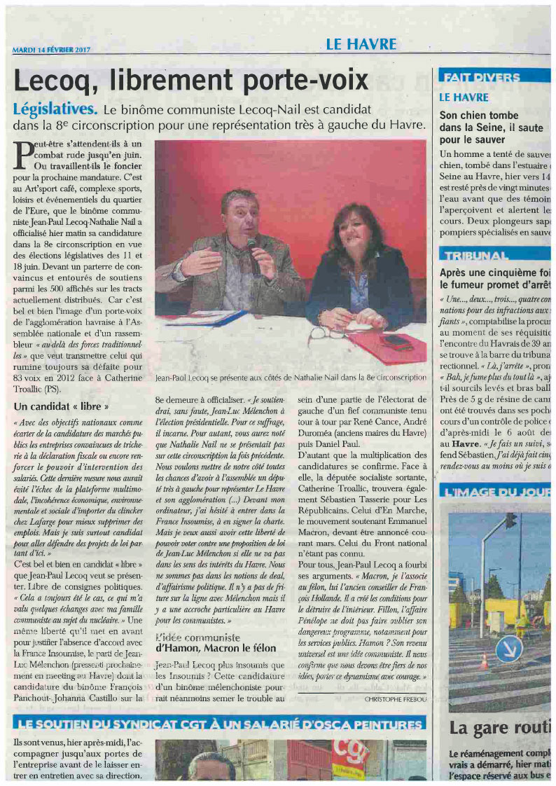 Presse Havraise 17 février 2017